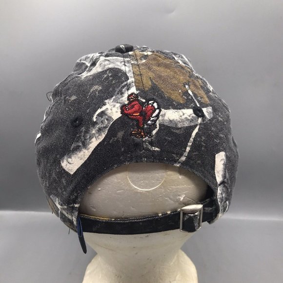 Virginia Tech Hokies Hat Cap Camo Mothwing Adjustable Hunting Distressed VT EUC - Picture 3 of 8